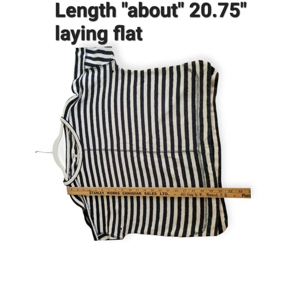 Madewell Slub Stripe Cotton Sweatshirt, Size M - Picture 7 of 8